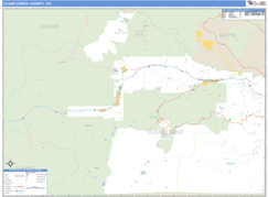 Clear Creek County, CO Digital Map Basic Style